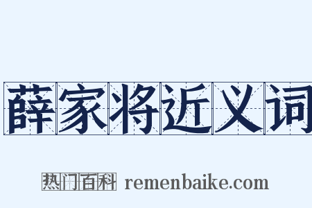 薛家将近义词是什么意思的图片